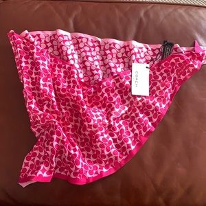 Coach 100% silk Head scarf